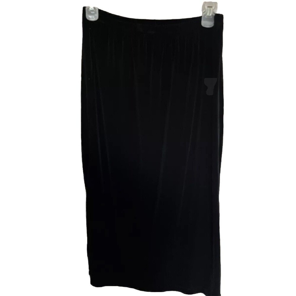 Vintage Briggs Petite Women’s Black Velvet Maxi Skirt Size L Whimsigoth Grunge